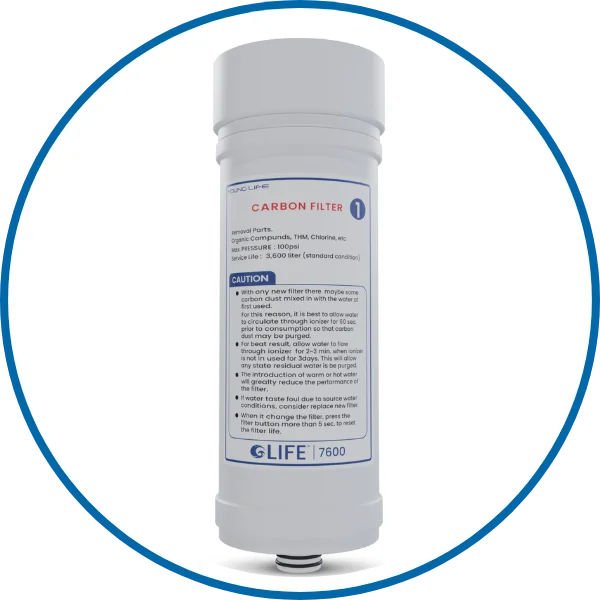 7600 ionizer filter ensuring pure, safe, and great-tasting water every day