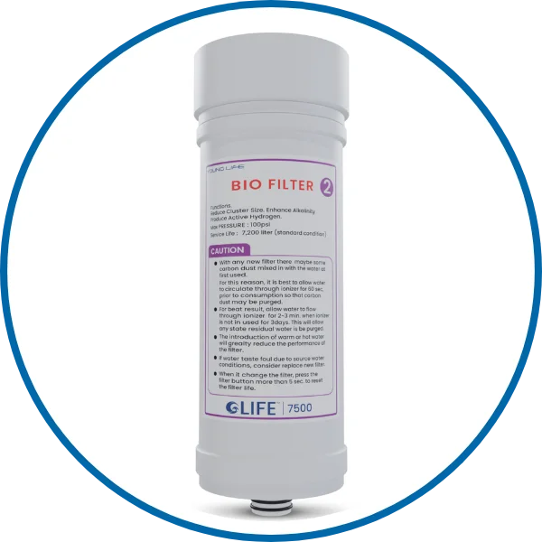 Genuine 7600 ionizer filter designed to maintain clean, safe, and healthy water