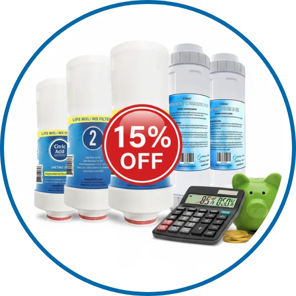 Get 15% off instantly – smart savings on premium water ionizer filters