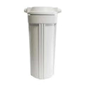 White cylindrical water filter on a white background